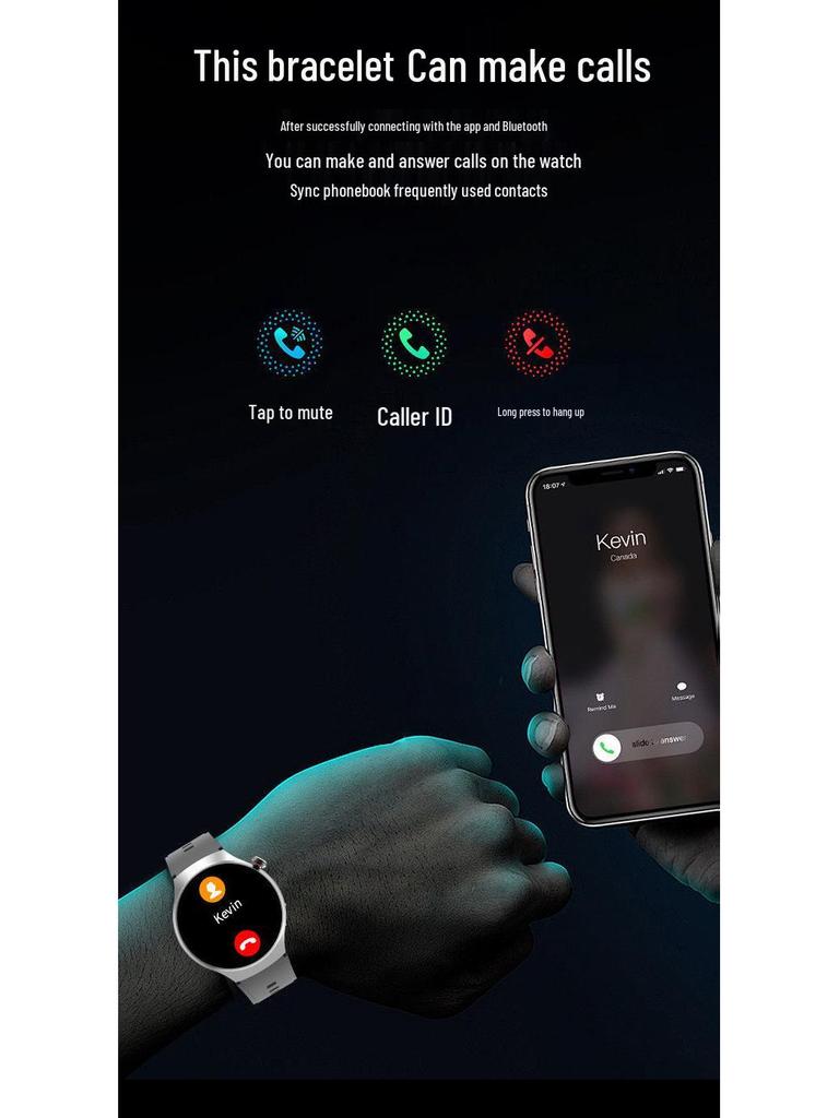 Evergreen Disc Smartwatch: Stylish Bluetooth with Camera, Heart Rate & Running Tracker, Waterproof, Long Battery Life.