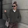 Women Vintage V-Neck Knit Pullover Sweater Long Sleeve Big Lapel Loose Casual Knitted Tops Autumn Winter Simple Fashion Kniwear Clothing
