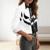 Women's Long Sleeve Button Down Shirt Casual Halloween Print Top Blouse