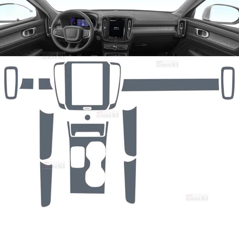 For Volvo XC40 -2024 Gearbox Panel Navigation Screen Automotive Interior TPU Protective Film Anti-Scratch Sticker