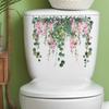 1Pcs Green Plants Flowers Butterfly Wall Sticker Bathroom Toilet Decor Decals Living Room Cabinet Home Decoration Self Adhesive