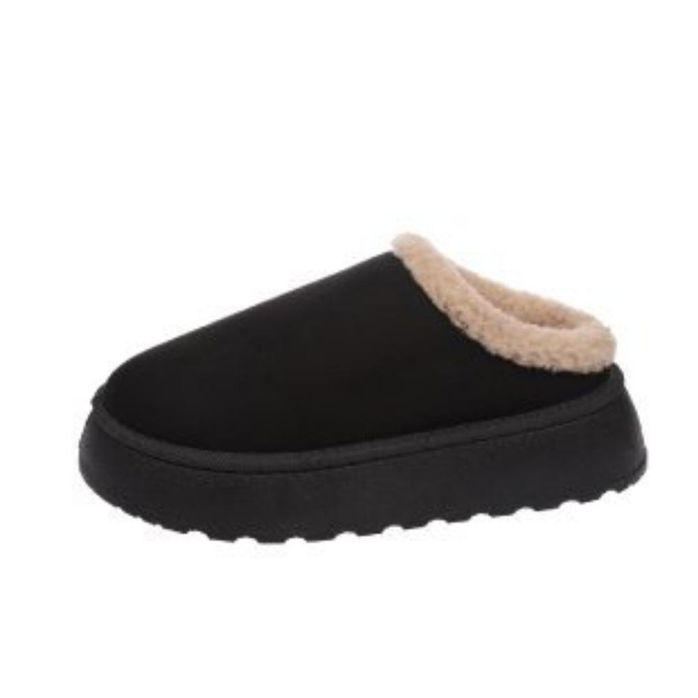 Women's padded lining soft thick bottom heightening home outdoor thickened warm lightweight comfortable one-step cotton shoes snow boots slippers