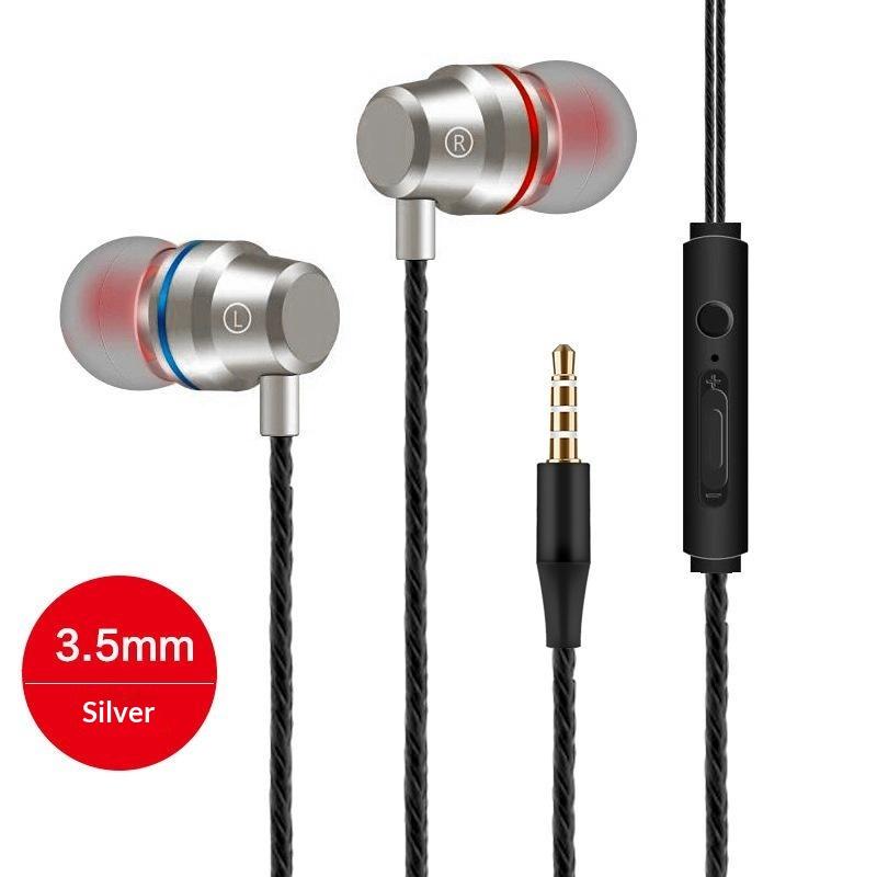 3.5Mm Wired Earphones 360° Surround Sound In Ear Wired Headphones With Microphone Wired Control Wired Headphones