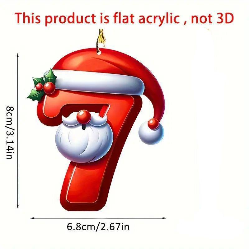 1 ks Digitální přívěsek Vánoční dekorace Vánoční stromek Závěsné ozdoby DIY Domácí nástěnná dekorace Nový rok Navidad Školní taška Příslušenství