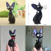 Cartoon Black Cat Resin Collectible Figures With Creative Landscaping For Festive Occasions