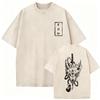 T-shirt Lavé Rétro Chainsaw Man Hayakawa Aki Renard Démon Kon Graphique Hommes Femmes Manga Vintage Oversize
