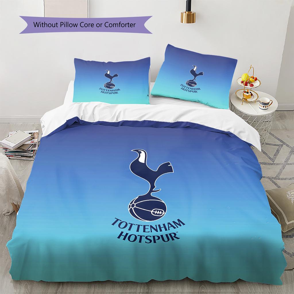 TOTTENHAM Pattern Bedding Quilt Set Home Decoration Gift (1 * duvet cover + 2 * pillowcase without core).xwn
