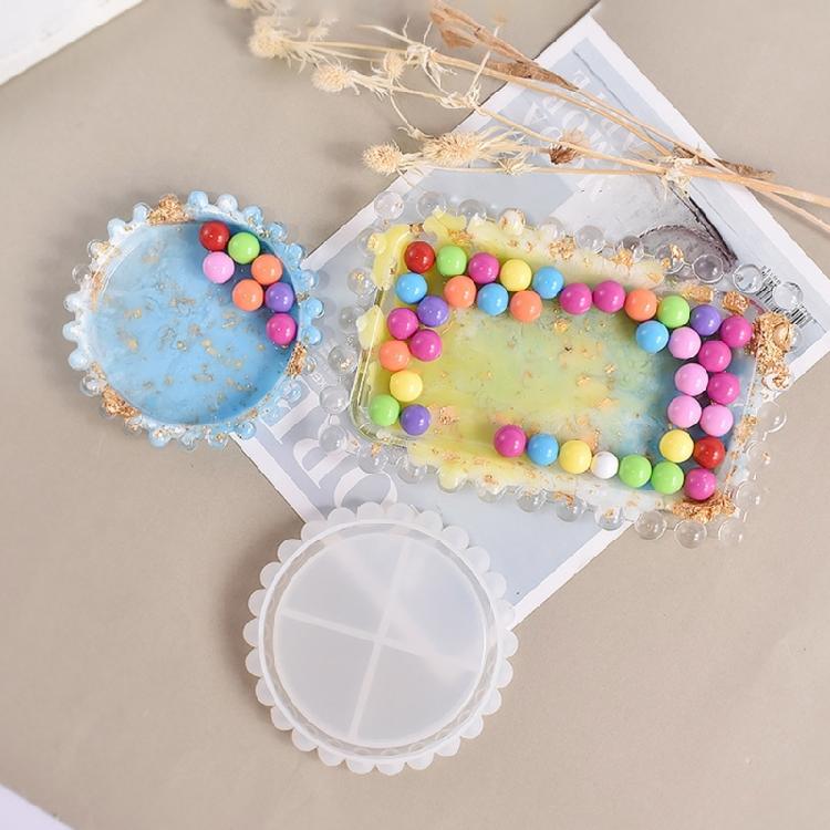 Coffee Table Coaster Resin Mold Round Bead Silicone Mold for Cup Mat Making