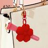 Handbag Hanging Keychain Silicone Flower Lipstick Holder Keychain, Portable Lip Balm Carrier for Pendant Backpack Handbag, Travel Gloss Women