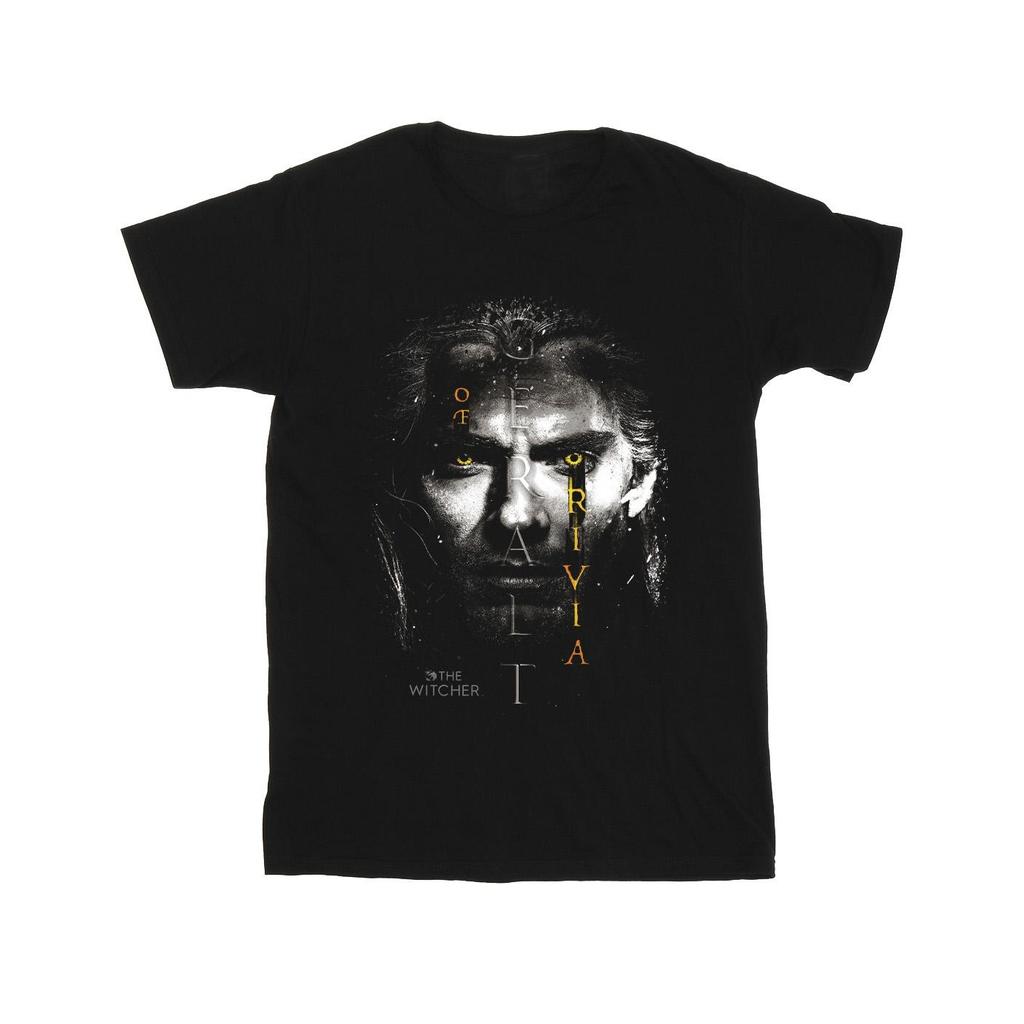 Netflix Mens The Witcher Geralt Glowing Eyes T-Shirt