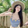 Design Sense Niche Wearing Daisy Camisole Tank Top for Women In Summer Spicy Girl Knitted Short Top Trendy