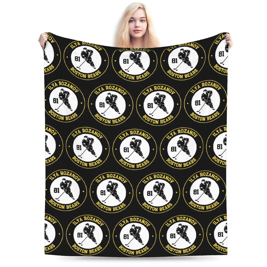 Heated Rivalry Knitted Blankets Fleece Canadian Sports Romance Super Soft Throw Blankets for Bedroom Sofa Bedspread