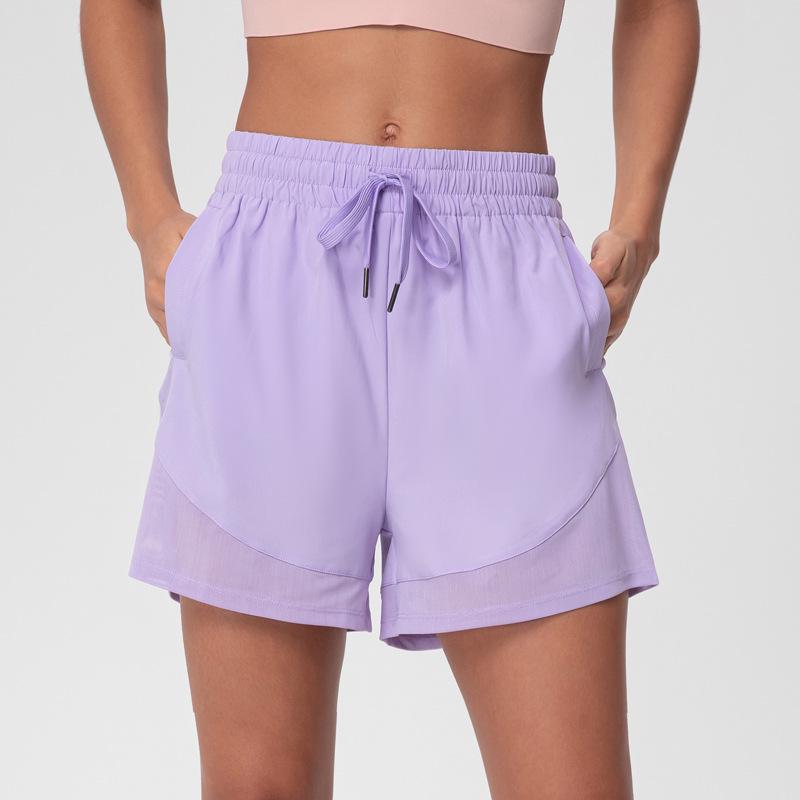 Spot Women's Summer Quick-Drying Sports Shorts - Casual Mid-Length Loose Fit, Wide-Leg, Anti-Exposure, European & American Douyin Trend Style