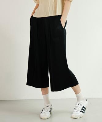 Waiowai Culotte Pleated Pants_Black