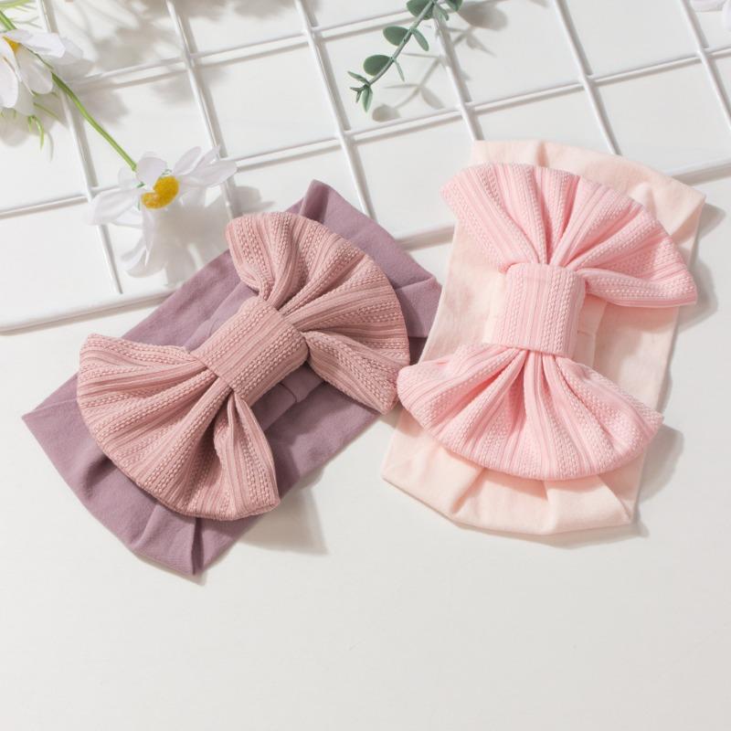 New Thin Baby Headband, Cute Solid Color Bow Children's Headscarf, Summer Baby Hair Accessories