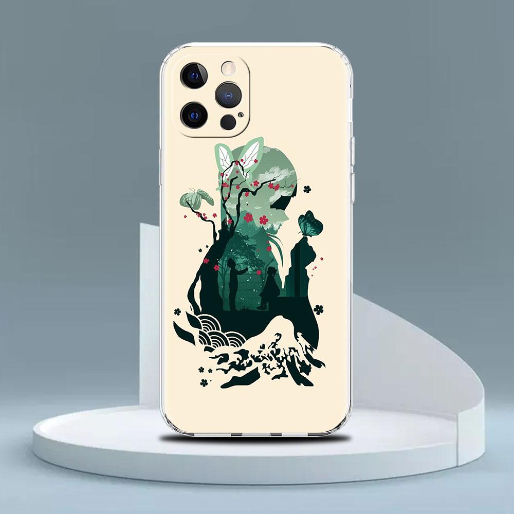 Clear Case For Apple iPhone 14 13 11 12 Pro 7 8 Plus XR X XS Max 6 6S 14Pro Silicone Phone Cover Demon Slayer Anime