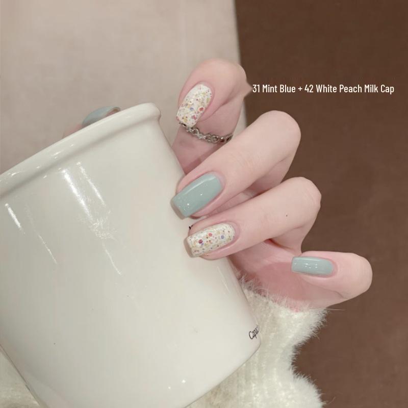 Winter Instant-Dry Long-Lasting Nail Polish Set - No-Peel, Pure Desire Whitening