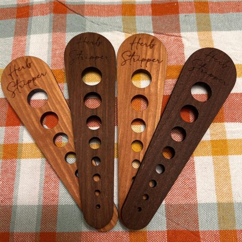 Holz-Gemüseblattentferner Effizientes Werkzeug zum Entfernen von Blattgemüse Ergonomischer Griff Gadget Küchenzubehör
