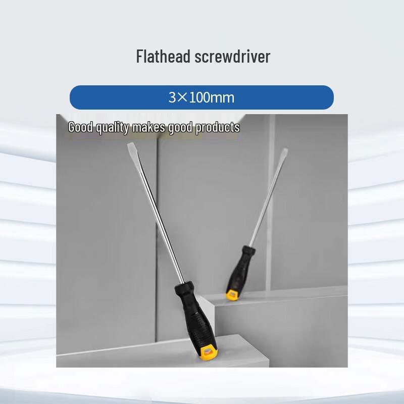 Deli 3x100mm Flat-head Screwdriver