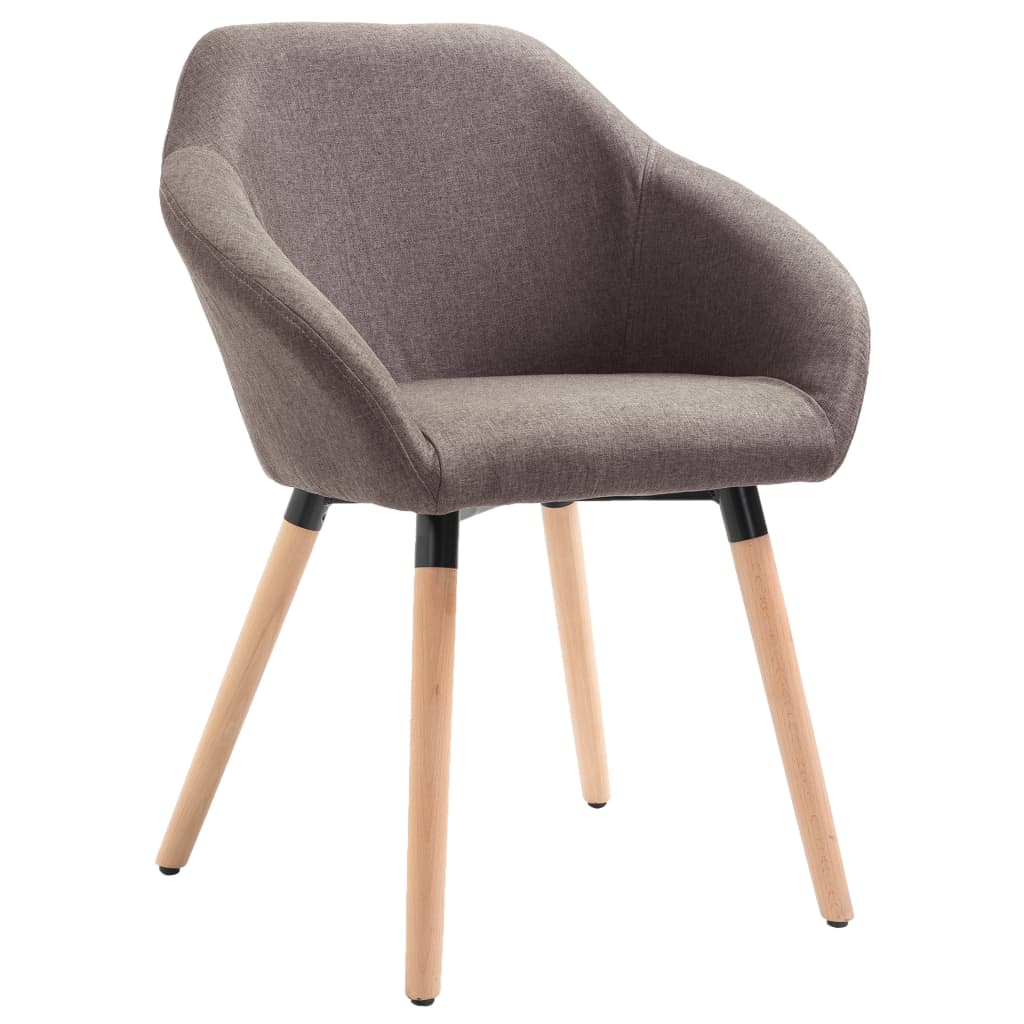 Dining Chairs 4 Pcs Taupe Fabric