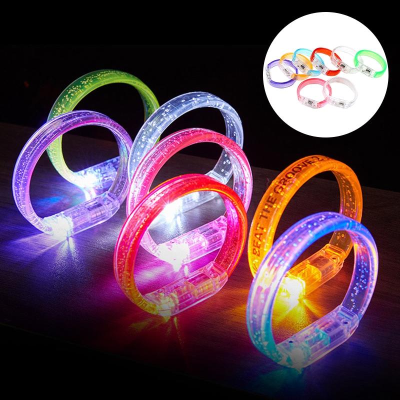5 ks Svítící náramek LED rozsvěcení na zápěstí Koncertní podpůrný náramek Vícebarevná luminescence Svítí ve tmě Party potřeby