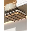 kitchen cabinet Hanging rack under, household iron art organizing rack, cutting board rack, hook, pot cover storage rack