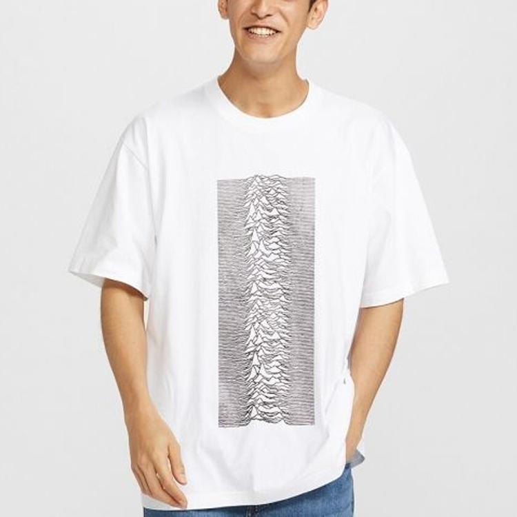 UNIQLO Peter Saville Printed Crew Neck Short Sleeve T-Shirt Unisex Tops White 424607-00