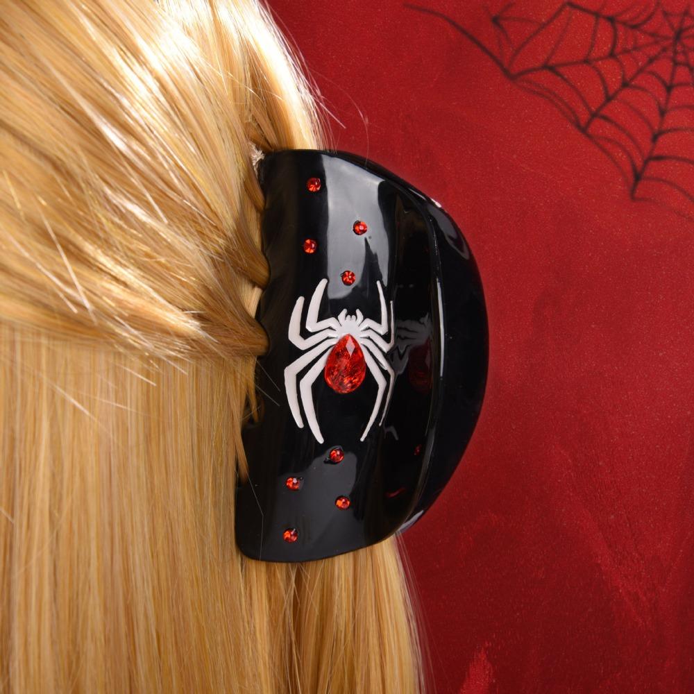 Spider Halloween Themed Gripper Cross Skeleton Shark Clip Fashion Halloween Hair Claw Girls