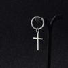 Stainless Steel Cross Stud Earrings for Women - Titanium Steel Earring Pendants, Ear Cuffs, and Ear Clips.