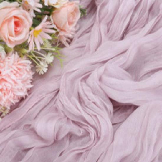 Pink Ruffled Voile Table Runner for Weddings & Parties, Sweet Kindergarten & Salon Decor