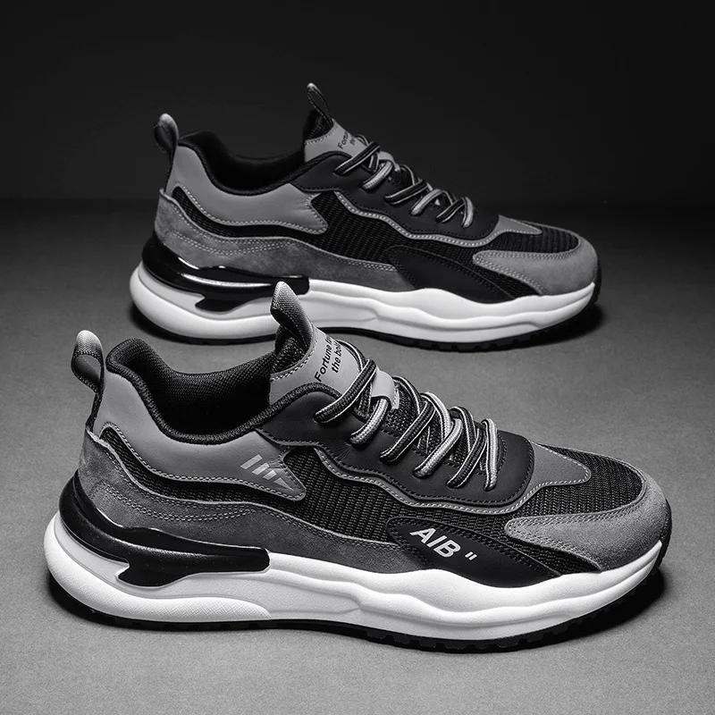 Fashion Men Sneakers Lace-up Male Sport Running Shoes Large Size Breathable Vulcanized Summer Thick Bottom Canvas Casual Shoes