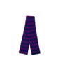 KOOKEESEE Hairy Stripe Knit Scarf (Navy/Purple)