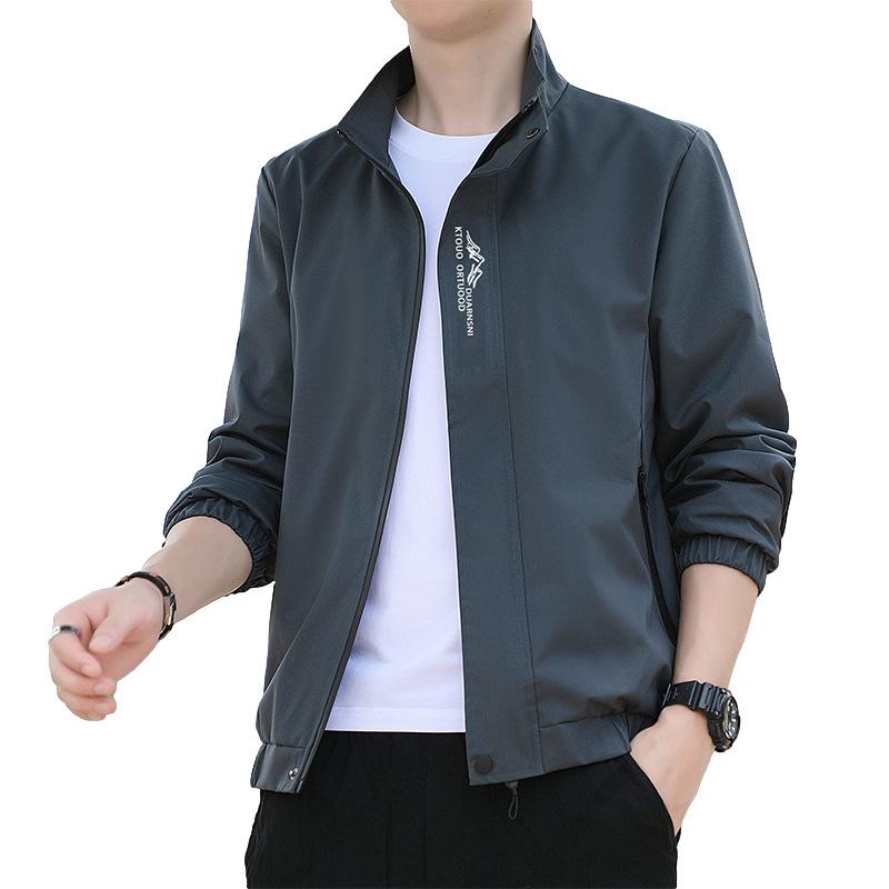 

Куртка мужская Куртка мужская ветрозащитная куртка для среднего и молодого возраста Свободная куртка для инструментов Осень 5XL темно-серого