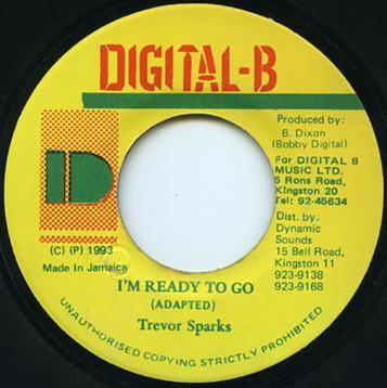 7inch Record TREVOR SPARKS Im Ready To Go NONE DigitalB 1993 Jamaica Reggae Ska Dub Used
