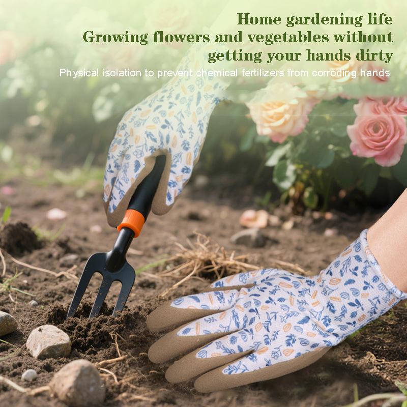 1Pair Thorn-Proof Gardening Weeding Working Gloves Breathable Latex Glove Puncture Resistant For Digging Floral Planting Pruning
