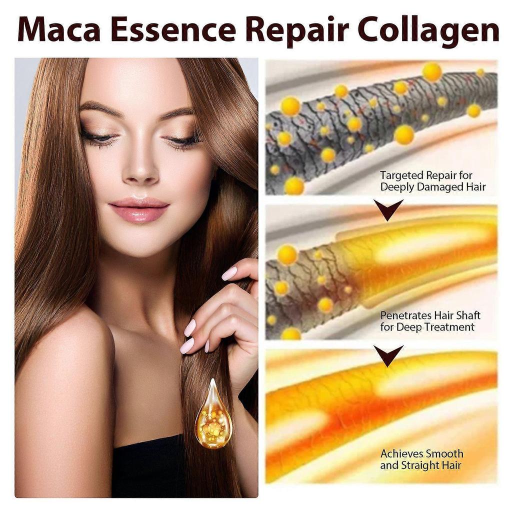 EELHOE Maca Essence Repair Collagen, Repair Bifurcate Improve Hair Moist Smooth The Hair Essence