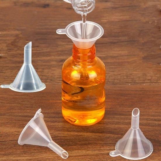 10Pcs Mini Plastic Separating Funnels Perfume Liquid Filling Empty Bottle Tool