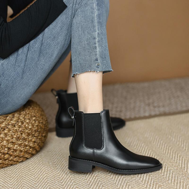 Martin Boots Women's Ins Trendy British Style Thick Heel Thick Bottom New Summer Thin Short Boots Spring and Autumn Single Boots