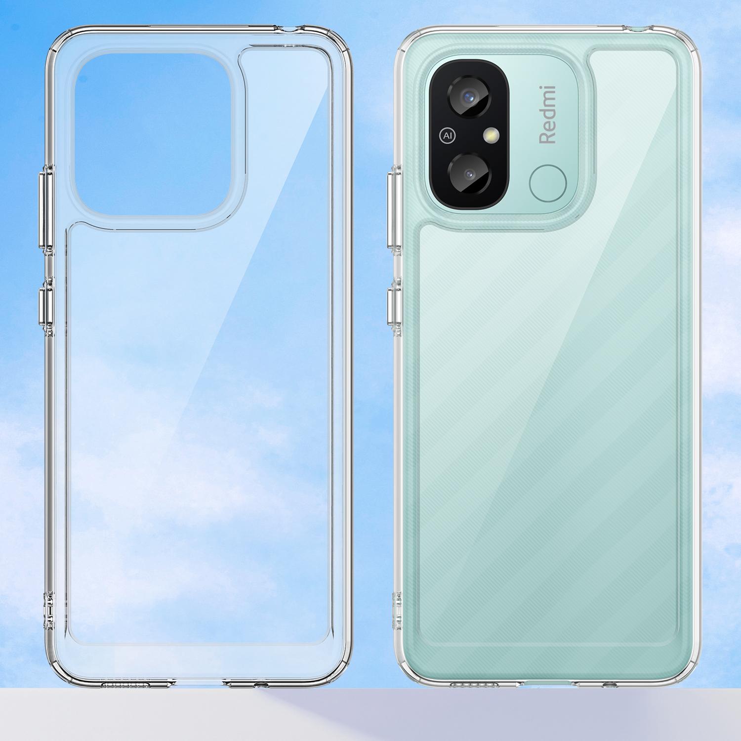 

For Xiaomi Redmi 12C 4G Clear Case Airbag Corner Protective Phone Cover (Big Rear Lens Hole) A