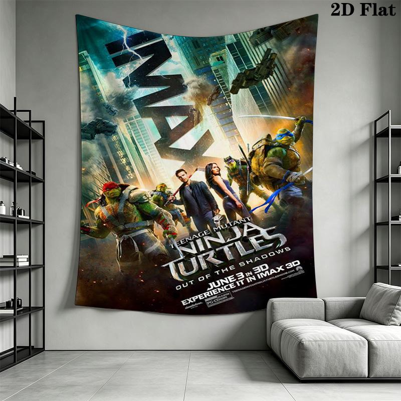 Mutant Turtles Urban Warriors Tapestry Fashion Print Background Cloth Wall Decoration Background Wall Hanging Cloth Home Decor