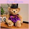 Urso de Pelúcia Bruxa de Halloween Boneca de Pelúcia com Padrão de Abóbora para Decoração de Casa Assombrada