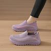 Fashion casual mother shoes flying flag mesh women's shoes non-slip and wear-resistant versatile sports shoes lazy one-pedal model