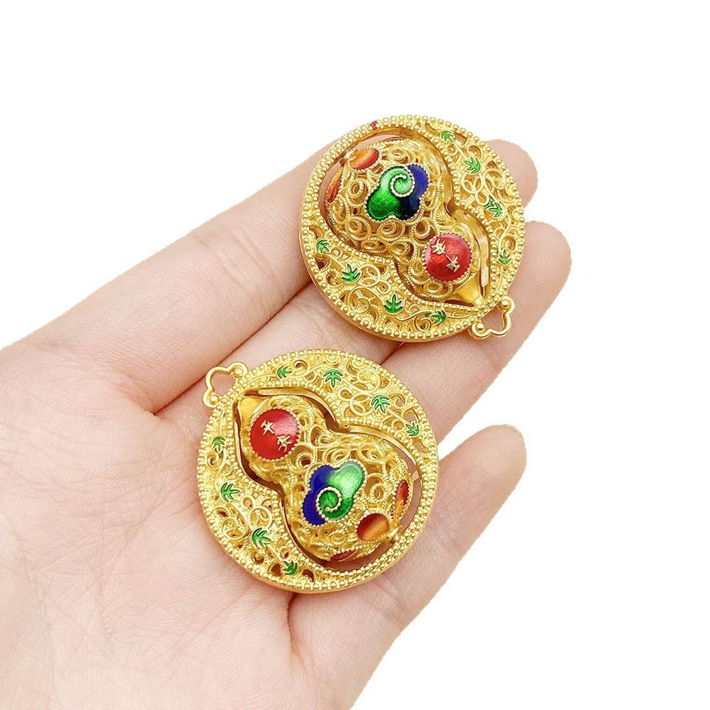 Ping An Sand Gold Gourd Keychain - Stylish Unisex Car Pendant and Good Luck Gift