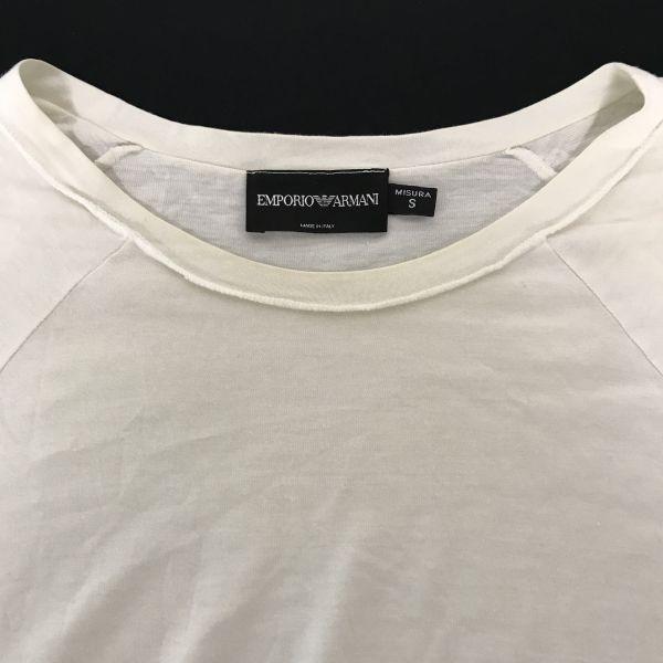 EMPORIO ARMANI Raglan Long Sleeve T-Shirt Men’s S White Japan(USED)