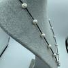 New Arrival 10mm Freshwater Pearl With Black Spinelle Sweater Necklace Fashion Natural Freshwater Pearl Jewelry S925 Necklace