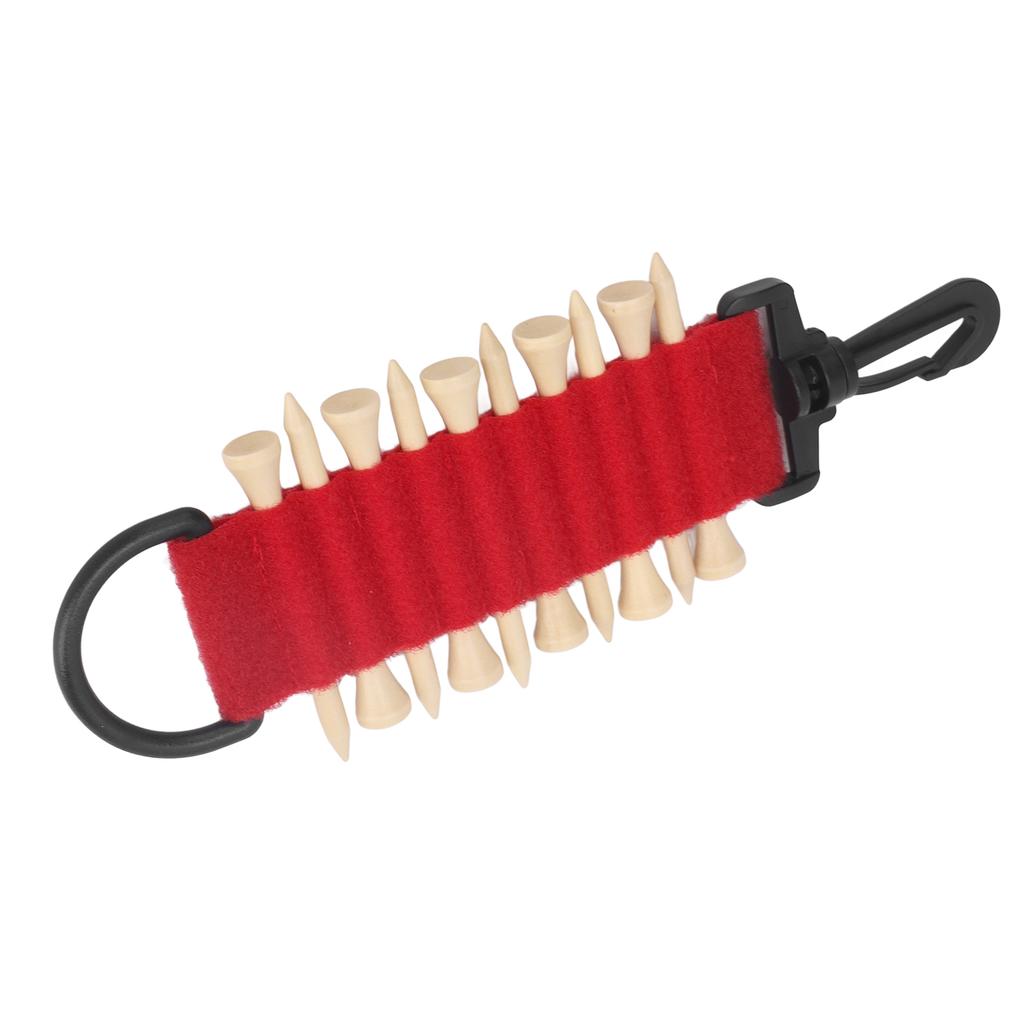 10 Tees Golf Tee Holder with Hook Multifunction Practical Portable Golf Tee Carrier Storage Bag for