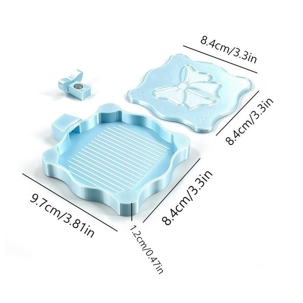 With Lid Diamond Painting Bowknot Tray Embroidery Storage Flip Drill Tray for Nail Art Accessories