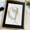 Magnetic Buckle Silk Scarf Headband Internet Celebrity New Magnetic Buckle Bracelet Small Long Women's Summer Casual Necklace Diamond Neck Band