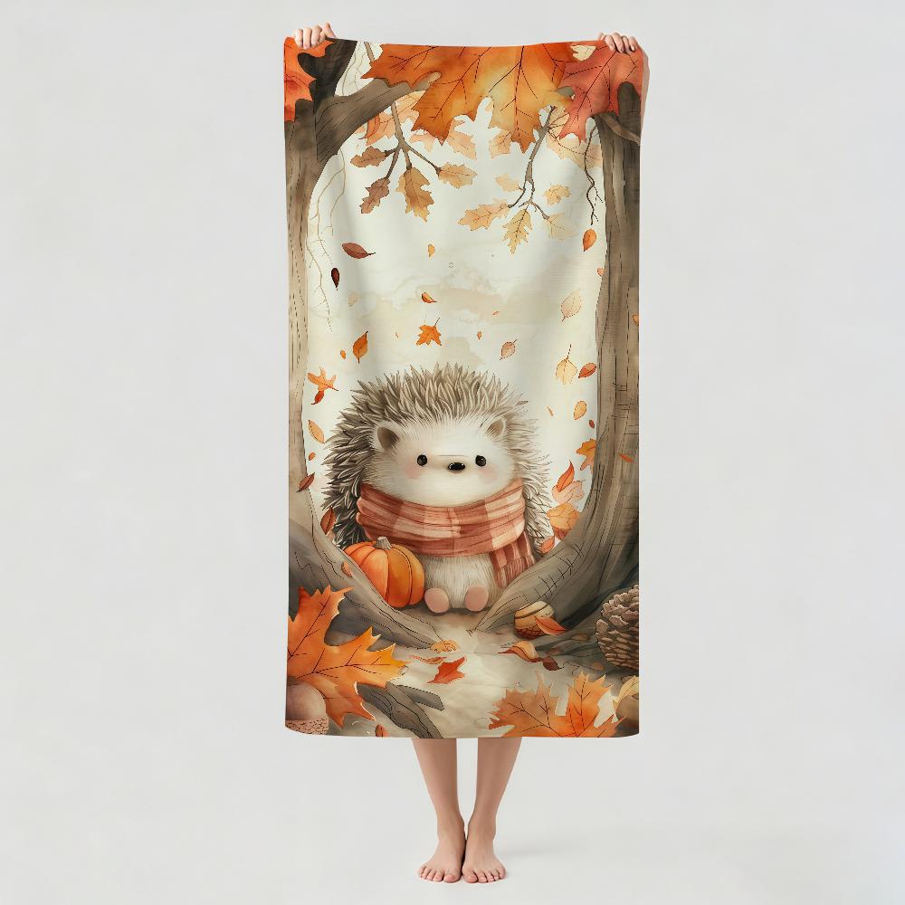 Fashion print Hedgehog Towel Drying Bath Towel Applicable To Light Swimming Camping Yoga Beach Out