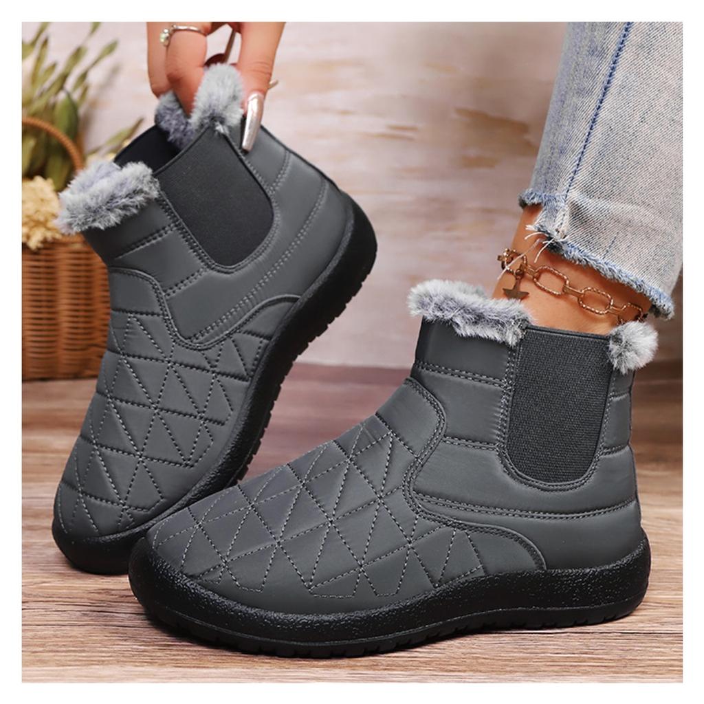 Women's Snow Boots, Winter Cotton Shoes, Cold Resistant and Warm Cotton Boots with Thick Fleece, Versatile Women's Shoes